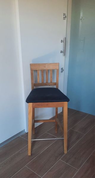 4 Sillas Altas Barra Madera Roble JYSK