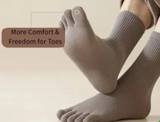 5 pares calcetines dedos separados negros. Nuevos.