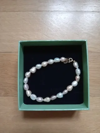 Pulsera de perlas auténticas