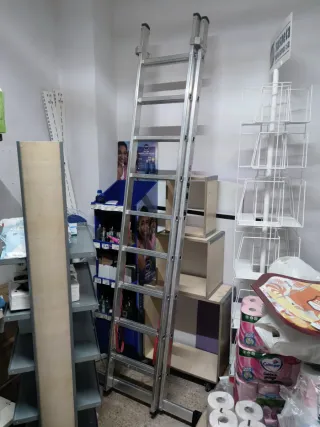 Escalera extensible 2.5m + 2.5m