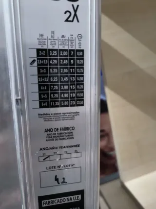 Escalera extensible 2.5m + 2.5m