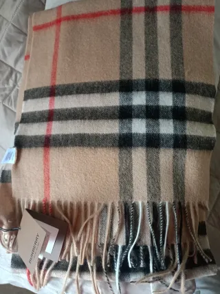 Bufanda Burberry Clásica Beige Multicolor