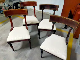 Juego de 4 sillas vintage madera