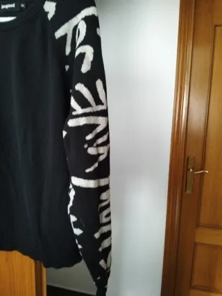 Jersey Desigual XXL Negro y Blanco