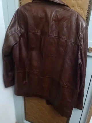 Chaqueta de cuero  genuino marrón