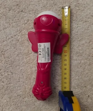 Micrófono rosa de juguete con luces