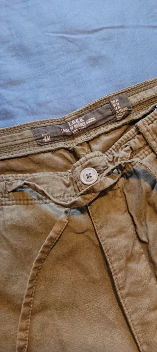 Pantalón H&M Lino Verde Oliva