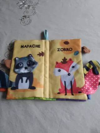 Juguete tipo libro con textura para el bebe