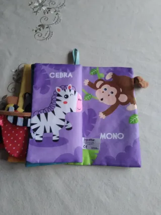 Juguete tipo libro con textura para el bebe