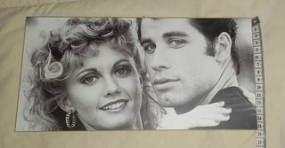 Quadretto Grease  John Travolta  Newton-John