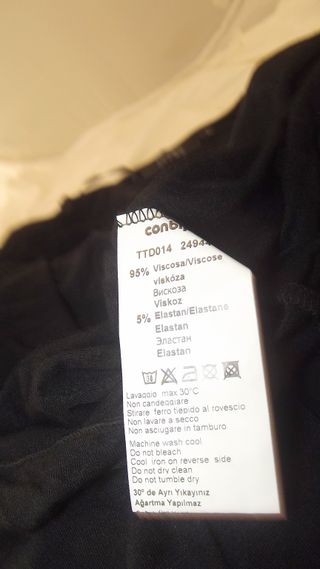 Conbipel Abito Nero Da Donna Taglia L Fluido