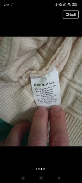 Maglioncino donna panna