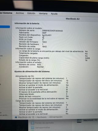 MacBook Air 13” – i5 /8 GB RAM /128 GB SSD