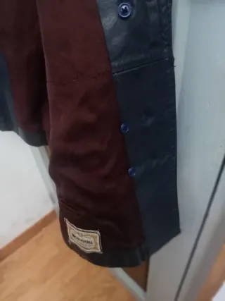 Chaqueta de cuero azul Planet