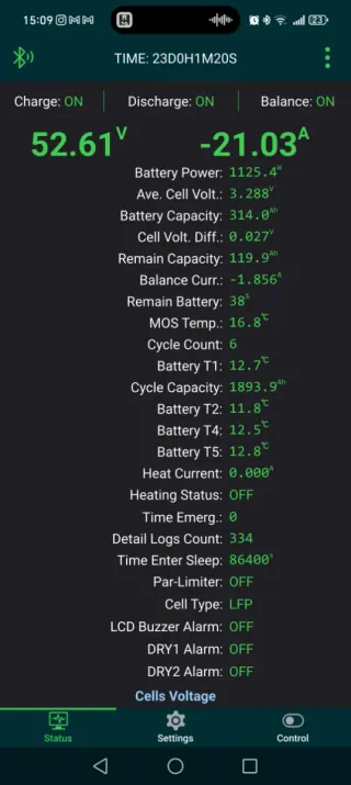 Batería Lifepo4 48V 314Ah 16kWh Nueva