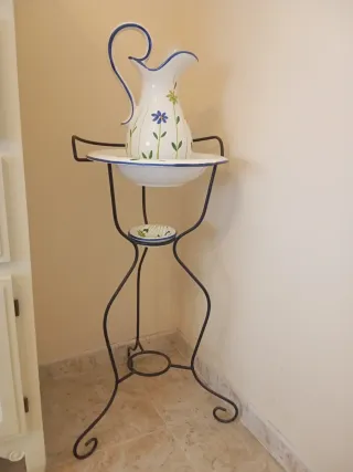 Juego lavamanos y jarra cerámica