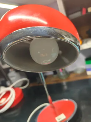 Lampada Space Age Rossa Metallo