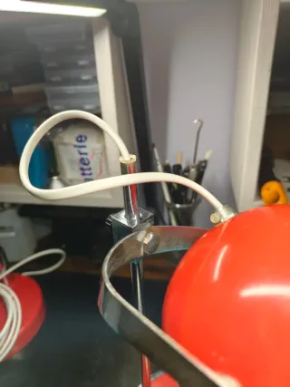 Lampada Space Age Rossa Metallo