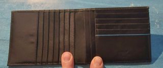 Portafoglio Piquadro Uomo Nero/Blu