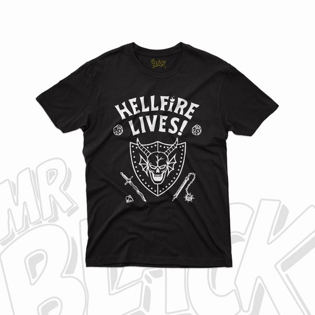 Camiseta Stranger Things Hellfire Lives UNISEX