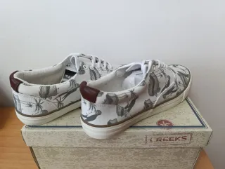 Zapatillas Creeks Estampado Pájaros Blancas