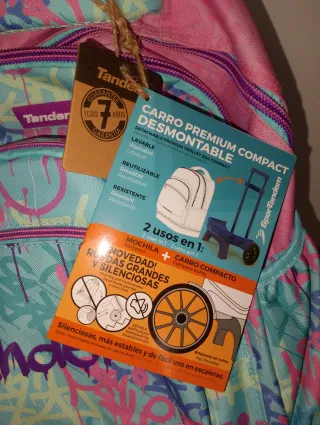 Mochila escolar Tandem con ruedas desmontables