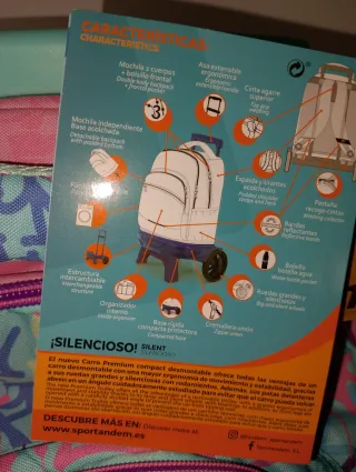 Mochila escolar Tandem con ruedas desmontables