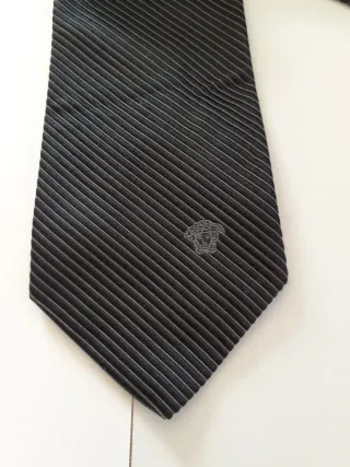 Cravatta Versace Uomo 100% Seta Nera