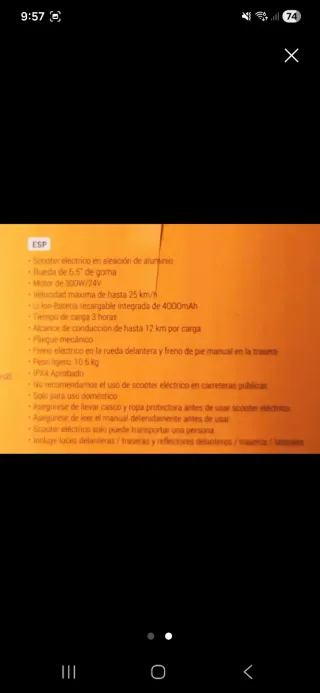 Patinete Eléctrico Denver