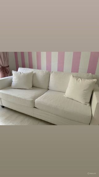 Divano 3 posti P.rigoni bianco cotone