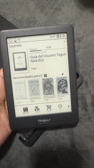Lector Ebook Tagus Gaia Eco Negro/Gris