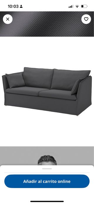 Funda sofá 2 plazas BACKSÄLEN IKEA gris