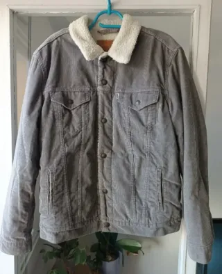 Chaqueta Levi's Corduroy Gris Forro Borreguito