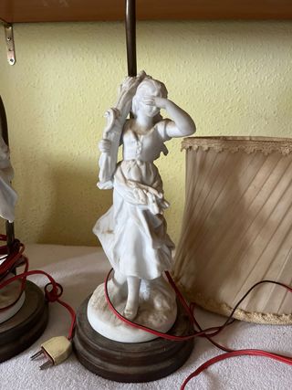 Lámparas de mesa antiguas a juego