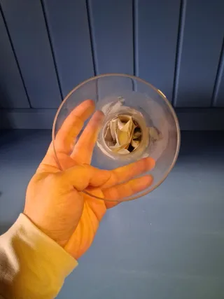 Jarrón de cristal transparente