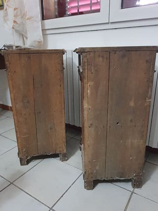 Coppia Comodini Antichi Noce Fine '700