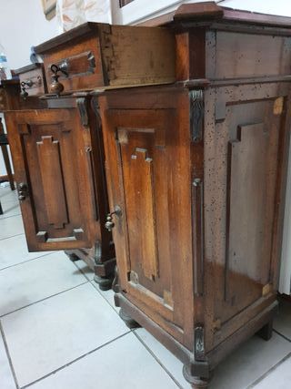 Coppia Comodini Antichi Noce Fine '700