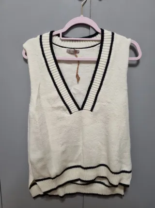 Chaleco de punto sin mangas