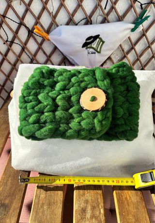 Bufanda preciosa tejida a mano de oveja merina