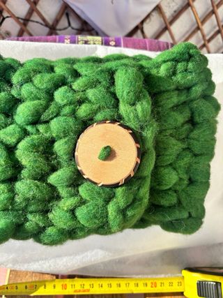 Bufanda preciosa tejida a mano de oveja merina