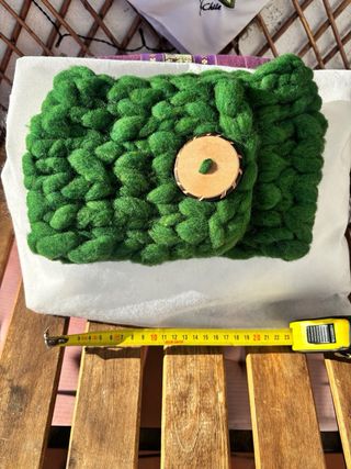 Bufanda preciosa tejida a mano de oveja merina