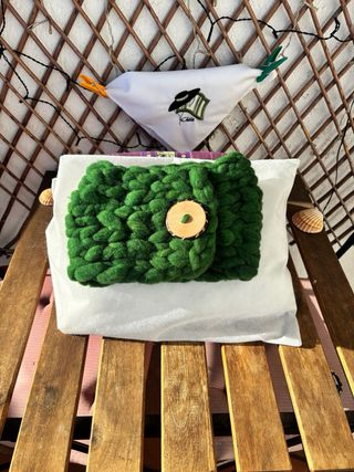 Bufanda preciosa tejida a mano de oveja merina