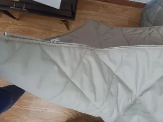 Chaleco largo acolchado con cremallera