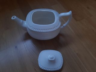 Juego café San Claudio blanco porcelana