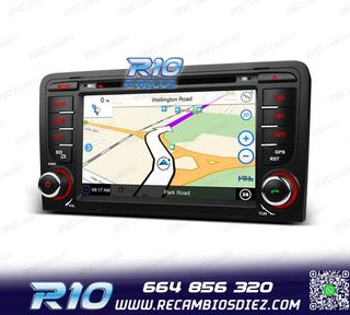 RADIO NAVEGADOR 7" AUDI A3 8P 03-12 USB GPS TACTIL HD