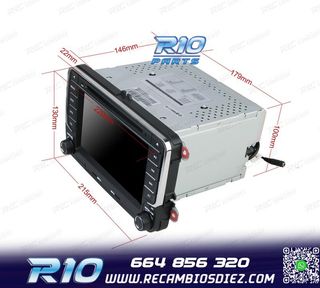 RADIO NAVEGADOR 7" PARA SEAT SKODA VOLKSWAGEN VW USB GPS TAC