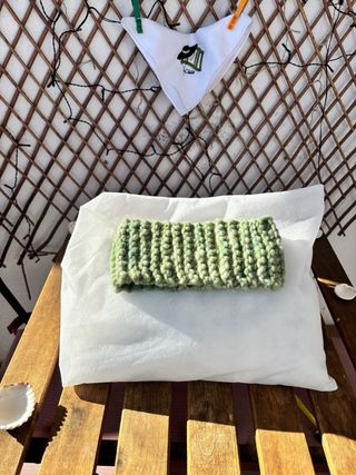 Cuello-braga tejido a mano lana oveja