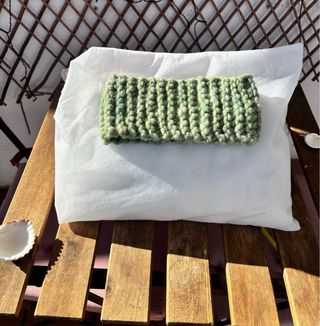 Cuello-braga tejido a mano lana oveja