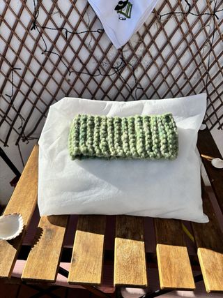 Cuello-braga tejido a mano lana oveja