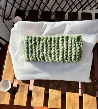 Cuello-braga tejido a mano lana oveja